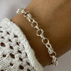pulsera plata 21cm (cod 14763)