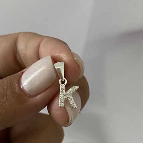 DIJE PLATA INICIAL LETRA "K" (cod 14361) - comprar online