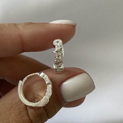 Argollas acero blanco 13mm par (cod 19830)
