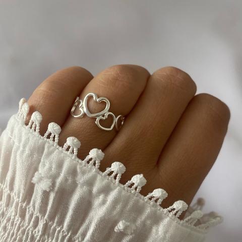 Anillo acero blanco regulable (cod 21101) - comprar online