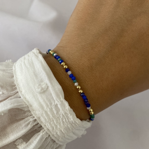 Pulsera acero dorado 19cm (cod 21746) - comprar online