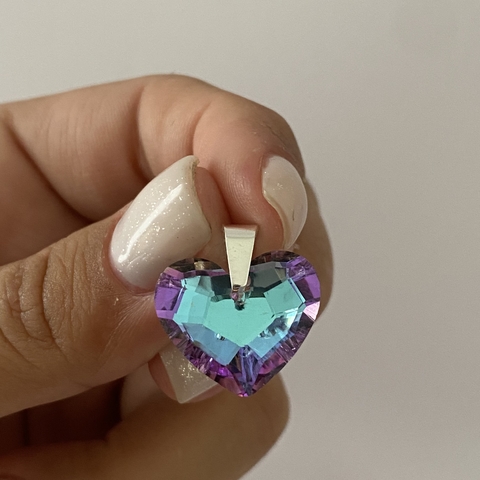 dije acero blanco CORAZON (cod 14540)