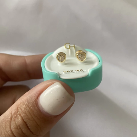 Abridores Oro 18k 4mm par corazon (cod 22289) - comprar online