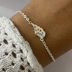 Pulsera Acero Blanco 19cm (cod 10170)