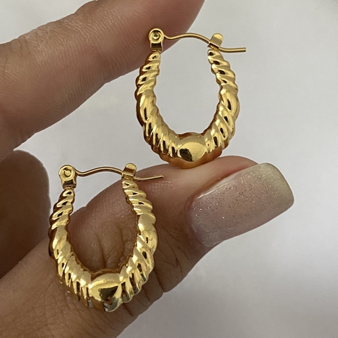 argollas acero dorado 16mm par (cod 15209)