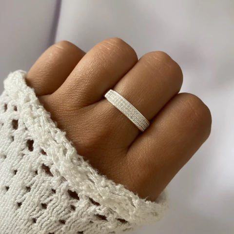 Anillo Plata micropave (cod 18856) - comprar online