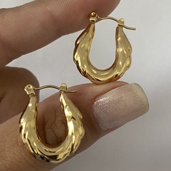 argollas acero dorado 18mm par (cod 15211)