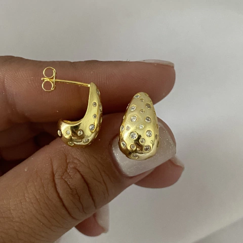 Aros Plata Gold Par (cod 15306)