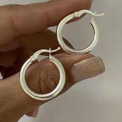 Argollas Plata 21mm par (Cod 15240)