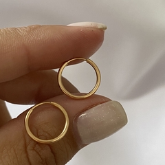 argollas oro 18k 10mm par (cod 18609)