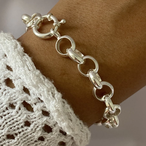 pulsera plata ROLO (cod 14994)