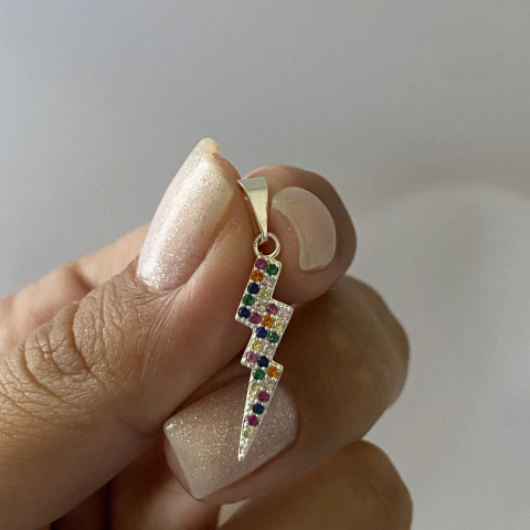 dije acero blanco RAYO (cod 15048) - comprar online