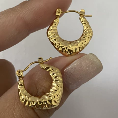 argollas acero dorado 17mm par (cod 15215)
