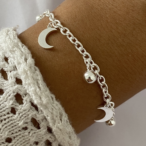 Pulsera acero blanco 18 cm (Cod 17252)