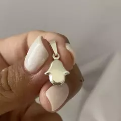 dije acero blanco mano de fatima (cod 13692)
