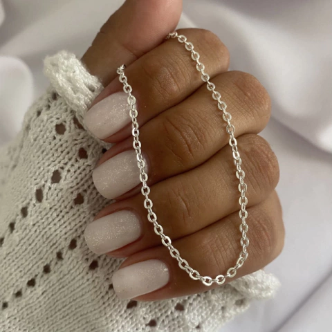 cadena acero blanco 50cm (cod 19499)