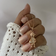 conjunto plata rose 45cm (cod 15070)