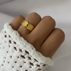 Anillo acero dorado (cod 15730)