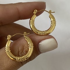 Argollas acero dorado 20mm Par (cod 15604)