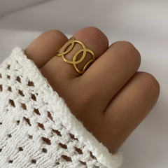 Anillo acero dorado (cod 15736)
