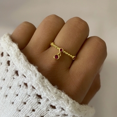 Anillo acero dorado (cod 15905)