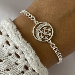 Pulsera acero blanco 18cm (cod 15910)