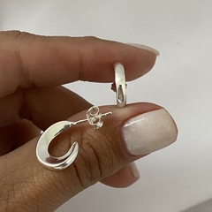 Semi Argollas Plata 11mm (cod 16147)