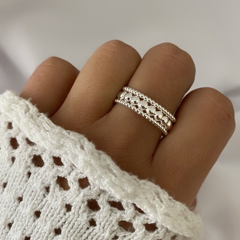 Anillo acero blanco (cod 16172)