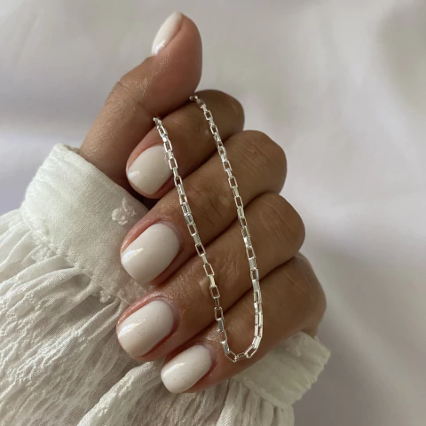 Cadena acero blanco 45cm (cod 22243) - comprar online