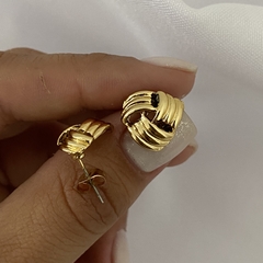 Aros Acero Dorado par (cod 16779)