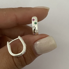 Argollas Plata 12mm par (cod 16887)