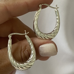 Argollas Plata 22mm par (cod 17063)