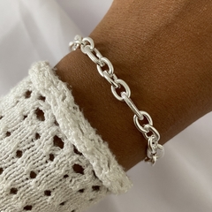 Pulsera Acero Blanco 19cm (cod 17342)