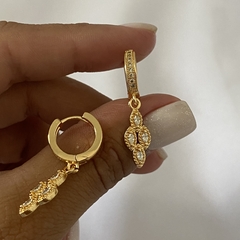 Argollas Acero Dorado 13mm par (cod 17426)