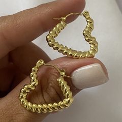 Argollas Acero Dorado 20mm par (cod 17428)