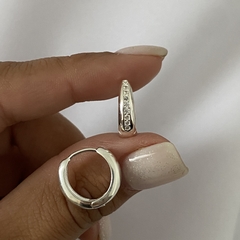 Argollas Plata 14mm par (cod 17605)
