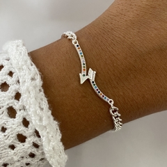 Pulsera acero blanco 19 cm (Cod 12899)