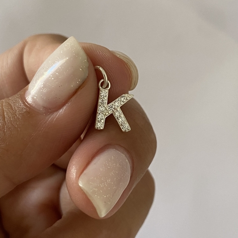 DIJE PLATA INICIAL LETRA "K" (cod 17823) - comprar online