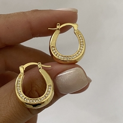 Argollas acero dorado 18mm (cod 17960)
