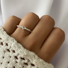 Anillo acero blanco (Cod 18051) - comprar online