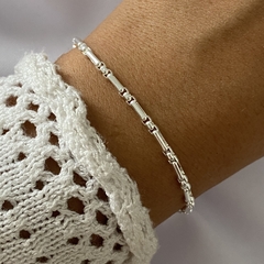 Pulsera acero blanco (Cod 18031) - comprar online