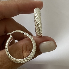 Argollas Plata 25mm par (cod 18759)