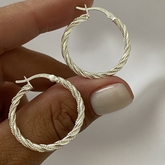 Argollas Plata 24mm par (cod 18772)
