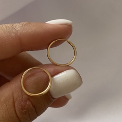 Argollas oro 18k 12mm par (cod 19059)