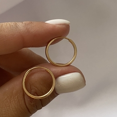Argollas oro 18k 15mm Par (cod 19060) - comprar online