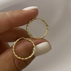 Argollas oro 18k 17mm par (cod 19063)