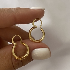 Argollas oro 18k 13mm par (Cod 19067)