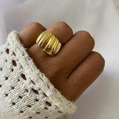 Anillo Acero Dorado (cod 19267)