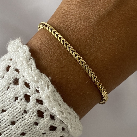 Pulsera acero dorado (cod 19418)