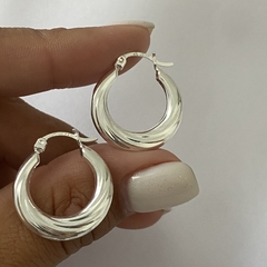 Argollas Plata 19mm par (cod 19473)